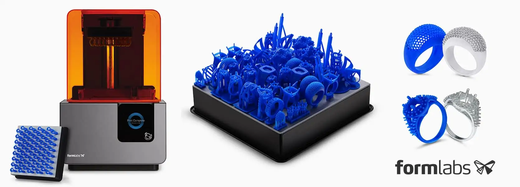 3D nyomtatott ékszerek Form 2-vel