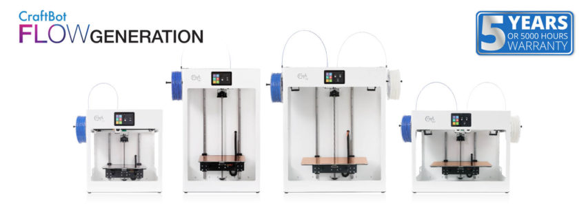 A CraftBot Flow 3D nyomtató család